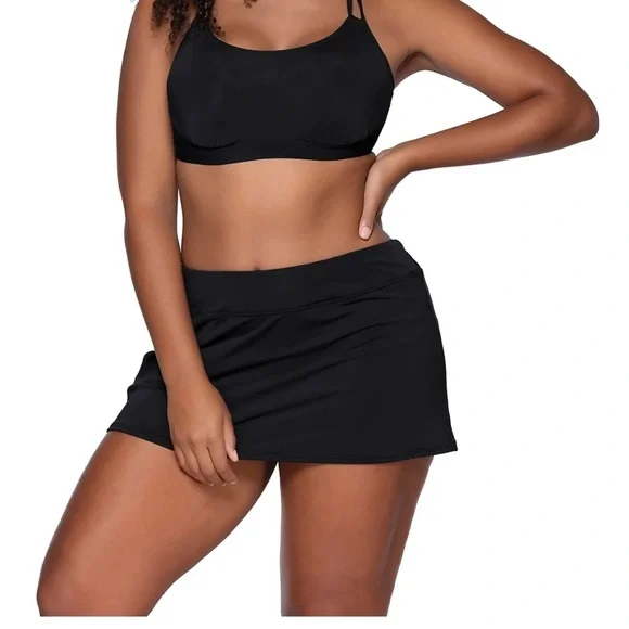 NWT Black Sunsets Sporty Swim Skirt Size Small - Picture 5 of 12